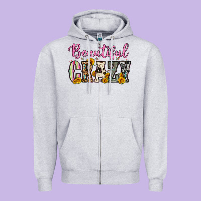 Beautiful Crazy Zipper Hoodie Designed By Oliviacreatesart