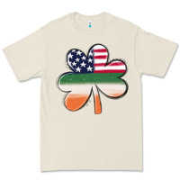 St Patricks Day Shamrock American Flag Premium Tee | Teevron