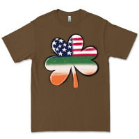 Cacao st patricks day shamrock american flag Premium Tee - MaliasSmallBusiness