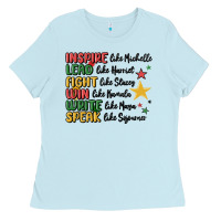 Baby Blue black history malia Ladies Tee - MaliasSmallBusiness
