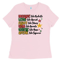 Bubblegum Pink black history malia Ladies Tee - MaliasSmallBusiness