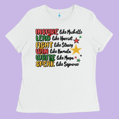 Black History Malia Ladies Tee Designed By Maliassmallbusiness