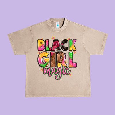 Black Girl Magic Urban Heavy Tee Designed By Artiststas