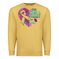 Antique Gold This Girls Fought and Won Cancer Premium Sweatshirt - BundleAndBundleShop
