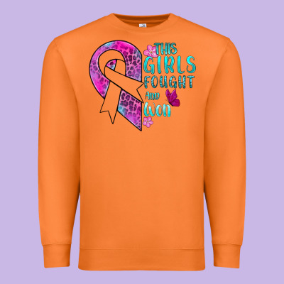 This Girls Fought And Won Cancer Premium Sweatshirt Designed By Bundleandbundleshop
