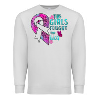 Dove Grey This Girls Fought and Won Cancer Premium Sweatshirt - BundleAndBundleShop