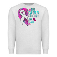 Oatmeal Heather This Girls Fought and Won Cancer Premium Sweatshirt - BundleAndBundleShop