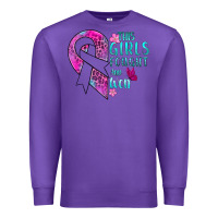 Purple This Girls Fought and Won Cancer Premium Sweatshirt - BundleAndBundleShop