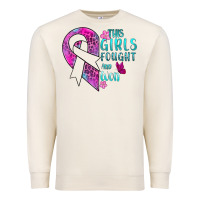 Sandshell This Girls Fought and Won Cancer Premium Sweatshirt - BundleAndBundleShop