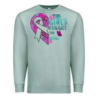 Seafoam This Girls Fought and Won Cancer Premium Sweatshirt - BundleAndBundleShop