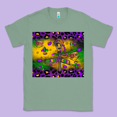Mardi Gras Street Lights Classic Tee Designed By Lillyallendesigns