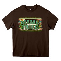 Chocolate Brown Cowhide Serappe Sunflower Mama Tried Heavy Core Tee - Jasminsmagicworld