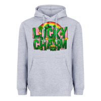 Heather Grey St Patricks Lucky Charm Heavyweight Hoodie - FaDigitalArtStudio