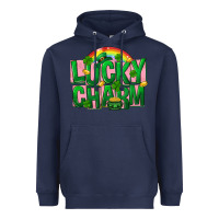 Navy St Patricks Lucky Charm Heavyweight Hoodie - FaDigitalArtStudio