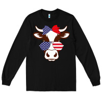 Black Cow 4Th Of July Independence Day Long Sleeve Tee - Bettercallsaul