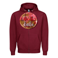 Burgundy lover babe olivia Zipper Hoodie - OliviaCreatesArt