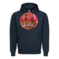 Navy lover babe olivia Zipper Hoodie - OliviaCreatesArt