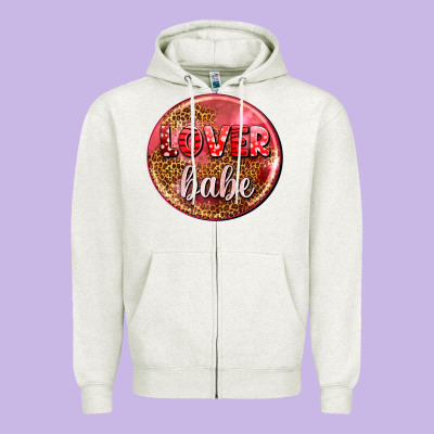 Lover Babe Olivia Zipper Hoodie Designed By Oliviacreatesart