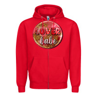 Red lover babe olivia Zipper Hoodie - OliviaCreatesArt