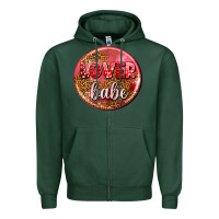 Sports Green lover babe olivia Zipper Hoodie - OliviaCreatesArt