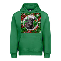 Emerald christmas black angus cow Urban Hoodie - LillyAllenDesigns