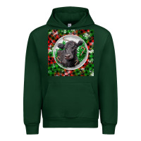 Forest Green christmas black angus cow Urban Hoodie - LillyAllenDesigns