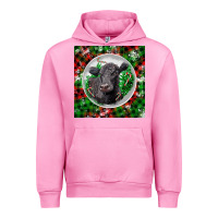 Fuchsia Pink christmas black angus cow Urban Hoodie - LillyAllenDesigns