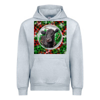 Heather Grey christmas black angus cow Urban Hoodie - LillyAllenDesigns