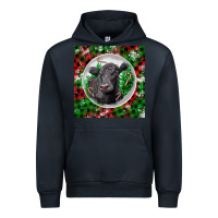 Navy christmas black angus cow Urban Hoodie - LillyAllenDesigns