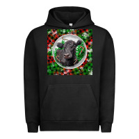 Pigment Black christmas black angus cow Urban Hoodie - LillyAllenDesigns