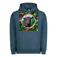 Pigment Midnight Navy christmas black angus cow Urban Hoodie - LillyAllenDesigns