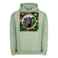 Pigment Oil Green christmas black angus cow Urban Hoodie - LillyAllenDesigns