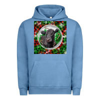 Pigment Pebble Blue christmas black angus cow Urban Hoodie - LillyAllenDesigns