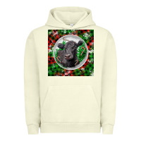 Pigment Pistachio christmas black angus cow Urban Hoodie - LillyAllenDesigns