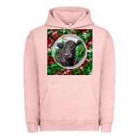 Pigment Salmon christmas black angus cow Urban Hoodie - LillyAllenDesigns