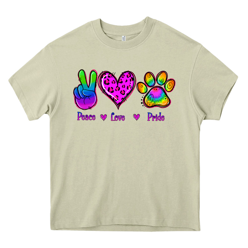 Peace Love Pride Heavy Core Tee by Jasminsmagicworld | Teevron
