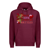 Burgundy This is how i fight my battles Valentine's Day Premium Hoodie - FaDigitalArtStudio