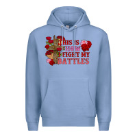 Colony Blue This is how i fight my battles Valentine's Day Premium Hoodie - FaDigitalArtStudio