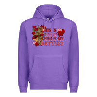 Purple This is how i fight my battles Valentine's Day Premium Hoodie - FaDigitalArtStudio
