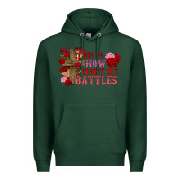 Sports Green This is how i fight my battles Valentine's Day Premium Hoodie - FaDigitalArtStudio