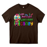 Chocolate Brown just a girl who loves candy Heavy Core Tee - AdoDesignShop