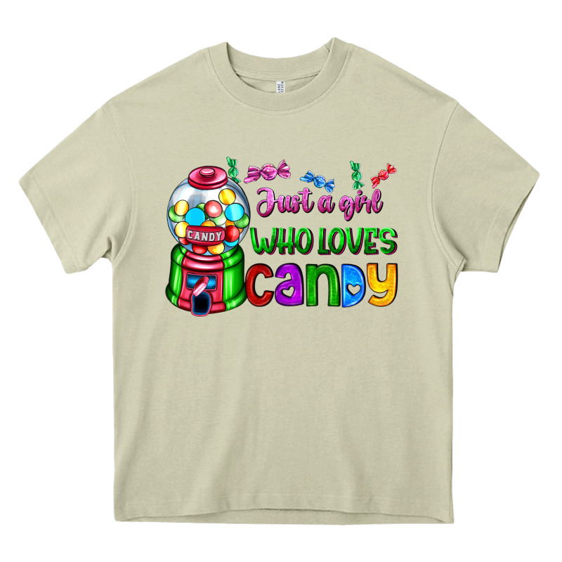 Just A Girl Who Loves Candy Heavy Core Tee by AdoDesignShop | Teevron