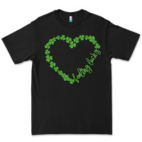 Black shamrock heart felling lucky Premium Tee - MaliasSmallBusiness
