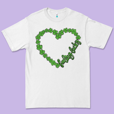 Shamrock Heart Felling Lucky Premium Tee Designed By Maliassmallbusiness