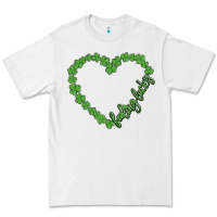 White shamrock heart felling lucky Premium Tee - MaliasSmallBusiness