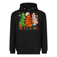 Tis' The Season Basketball Christmas Cakes Heavyweight Hoodie | Teevron