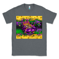Charcoal Heather mardi gras lips Classic Tee - LillyAllenDesigns