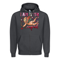 Smoke i am with cupid Zipper Hoodie - OliviaCreatesArt
