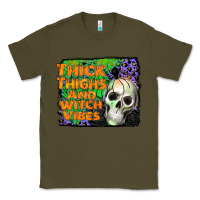 Army Green thick thighs and witch vibes Classic Tee - JahusDesignShop
