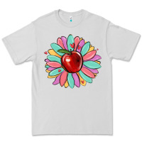 Dove Grey teacher apple Premium Tee - MaliasSmallBusiness